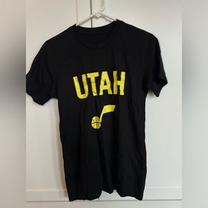 Utah Jazz Black and Yellow NBA women's t shirt